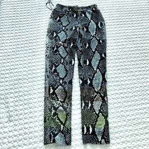 Diane Von Furstenberg Snake Silk Pants